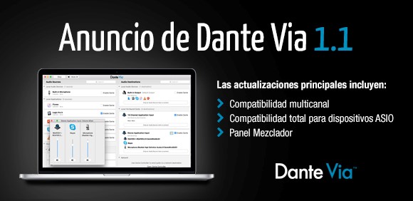 
Dante Via 1.1がリリースされました！
