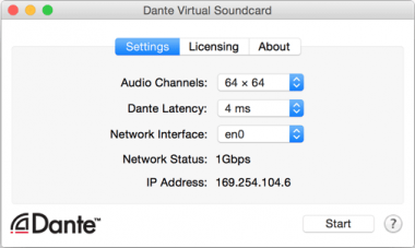 dante virtual soundcard support